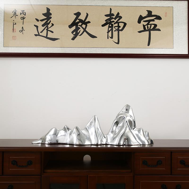 中式家居酒摆店客大堂山玄关厅柜电视柜软装饰招财假ST803摆件设