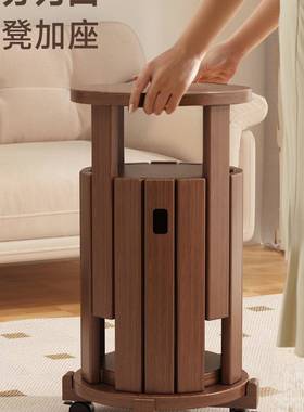 实木凳子叠放可用叠纳叠乐带滑轮收堆叠家凳客人BID备用凳新中式