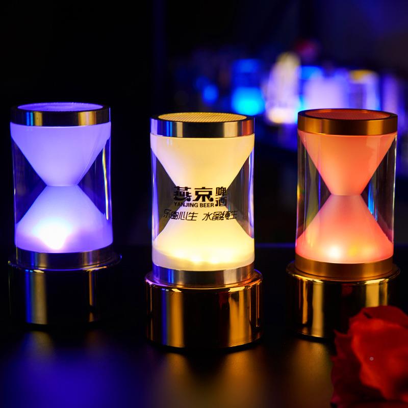 酒吧桌座灯小创夜灯l454卧ed充电吧台灯桌面意ktv卡七彩室酒吧台