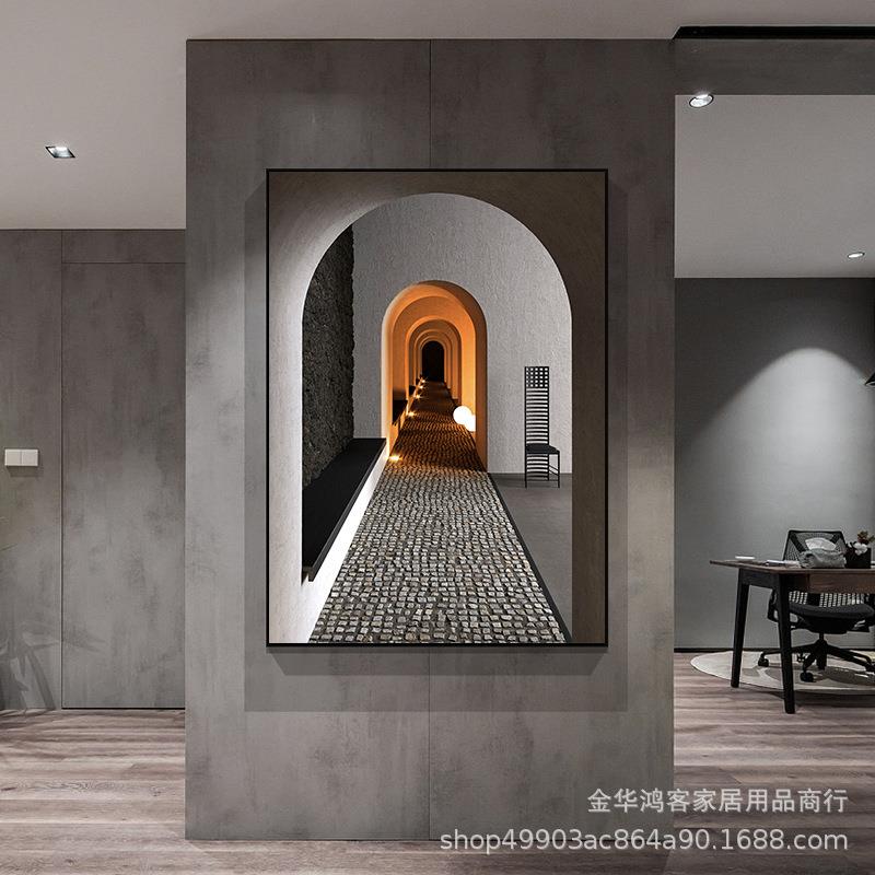 制作大尺有寸装画装相框玄关无框饰画油画布艺术油画酒店餐厅家装