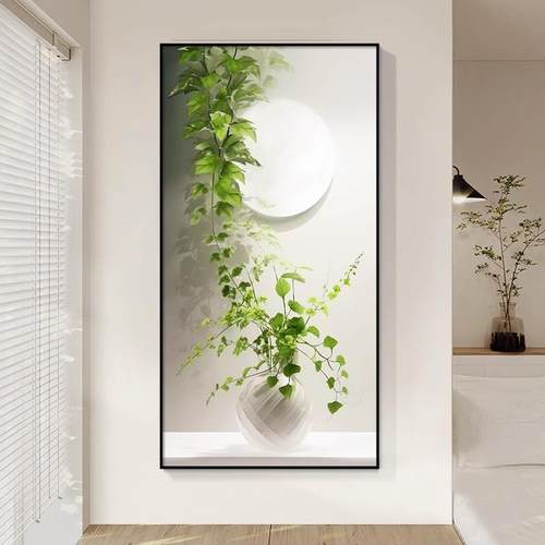 空延伸入间户XG001玄关装饰建廊筑绿植现代简约走尽头过道墙壁画