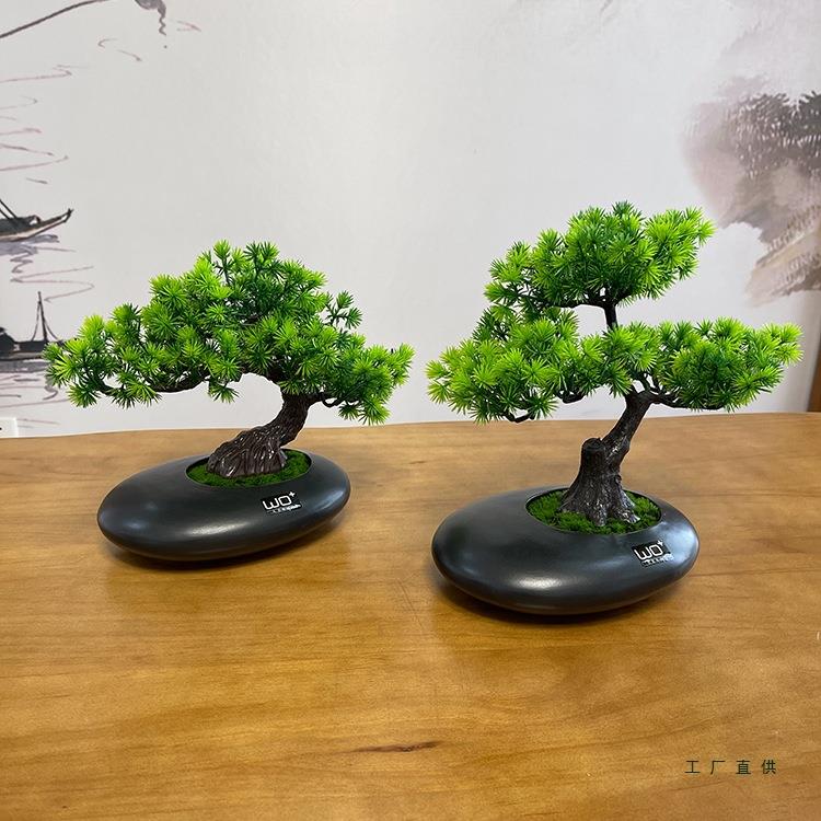假松树仿罗真松树迎客松人汉松客厅书装饰造F965JM98型美发财树景