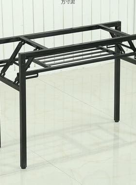 支加厚简易QZS折叠架方稳固弹簧架小架条形桌架子桌色黑色架双层