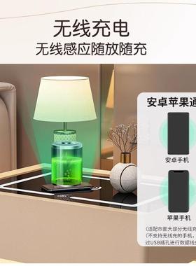 A实12智能XFG床头带灯2204新柜款木卧室轻奢感简约现代床边收纳