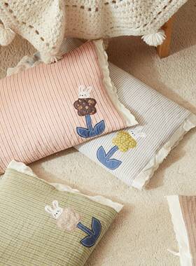 2ZTK025款花朵m兔枕头枕头枕芯新4*060c/只绿色