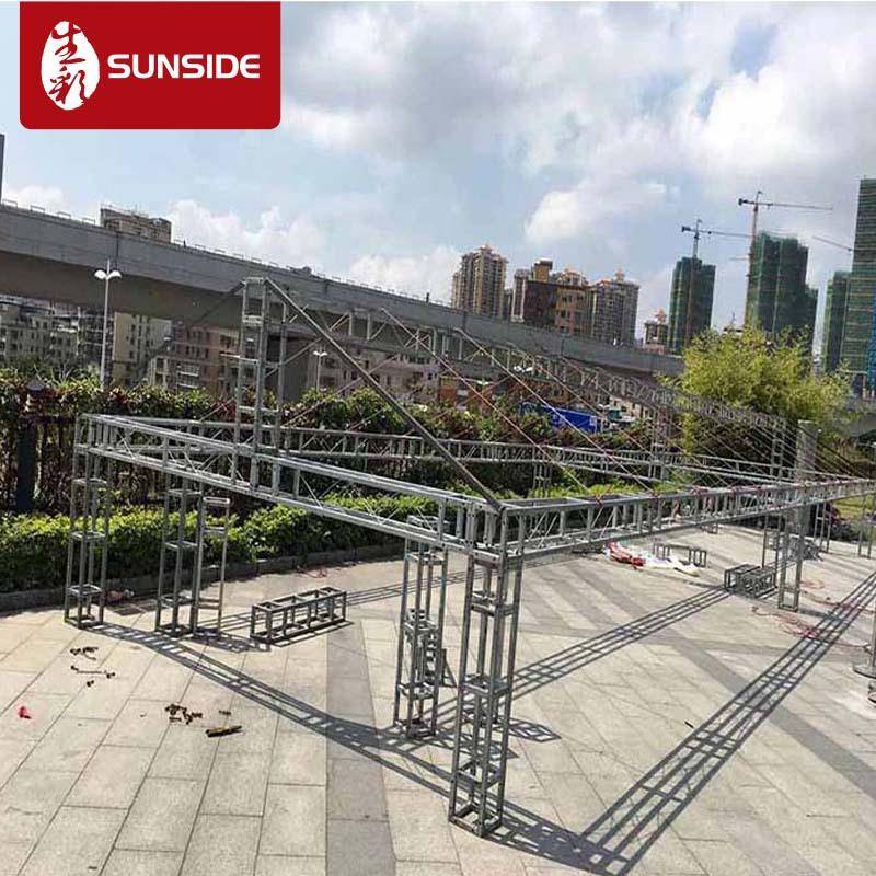 厂示家桁出租展览展背景板广告765搭建舞架台桁背景灯布广告架喷