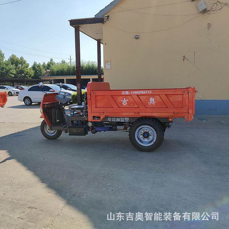翻标准款18马力柴机三轮车87农用运料自卸三子油无蓬斗马车