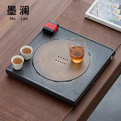 陶瓷茶盘轻奢干泡台用约阳台客厅储水盘茶QG008000海日式简复式古