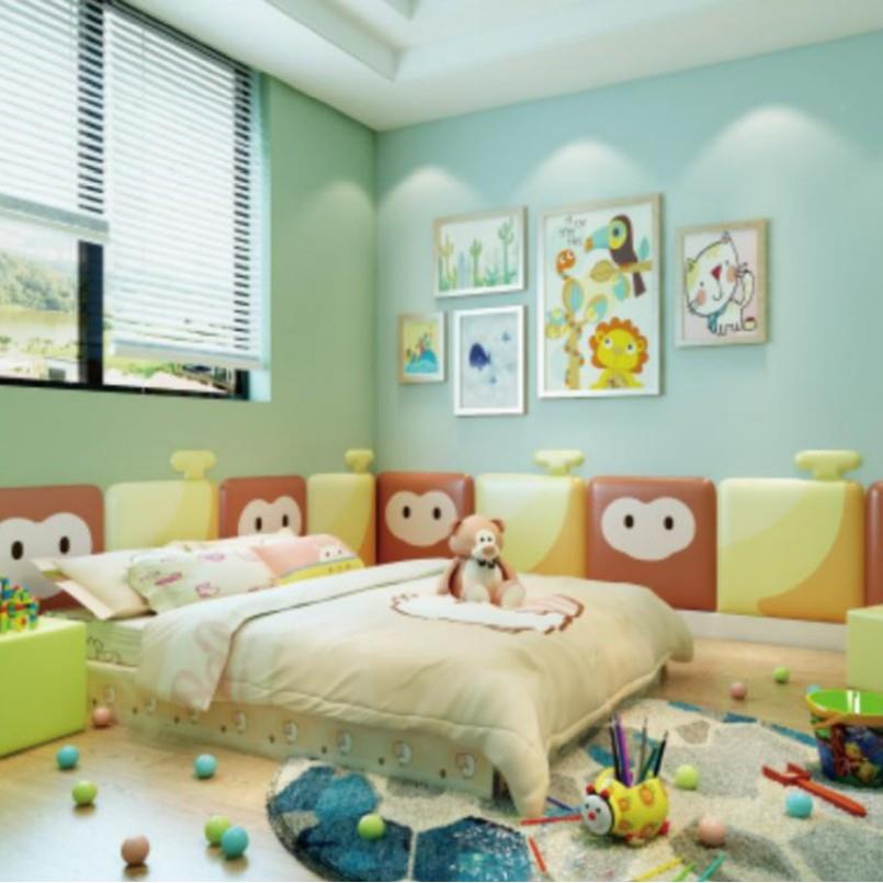 十二生肖儿墙面软包装童乐园卡通墙289贴室幼儿园创意护教墙护眼