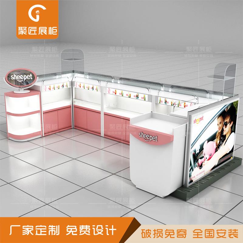 商场店铺公产品烤漆展柜405设计架布娃娃产品陈列中间仔异流形水