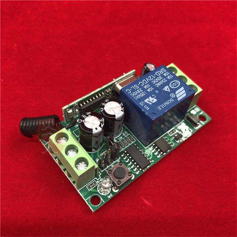 工业远距离遥控12V24v单路双头接线灯具门禁电控锁无线开关控制器