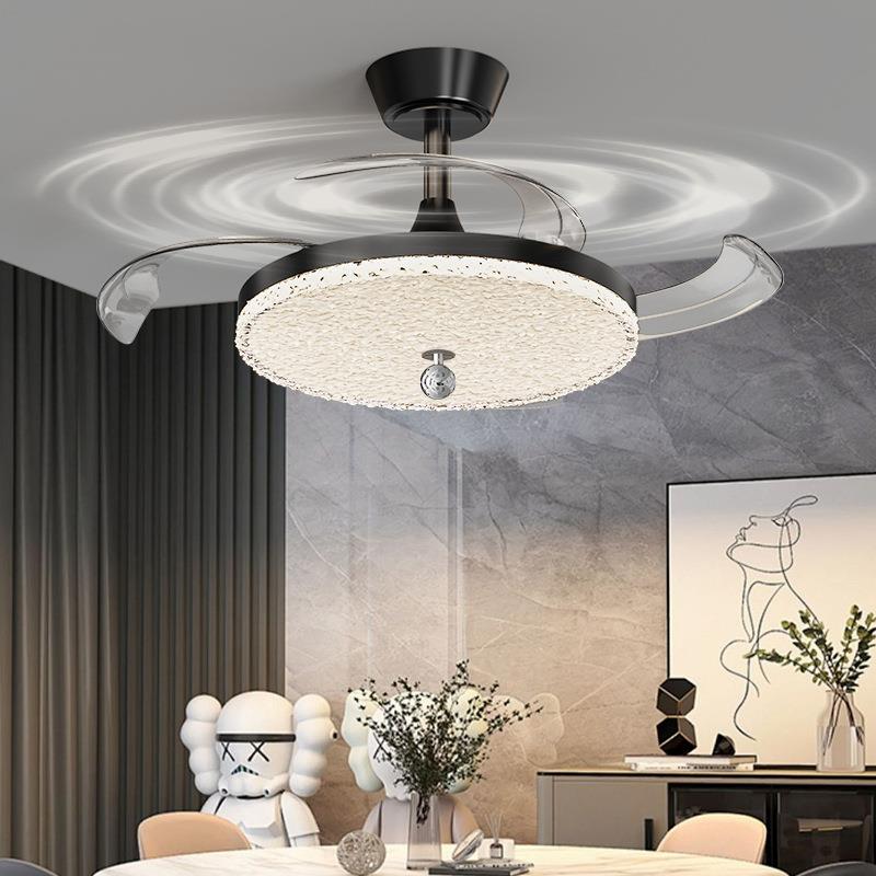 风扇灯餐厅吊灯轻奢感意式极简2025新款饭厅餐桌吊扇灯卧室灯