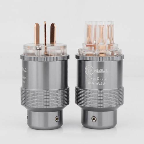 奇力发烧级国标紫铜电源插头公母尾插HiFi音响功放胆机国标电源头