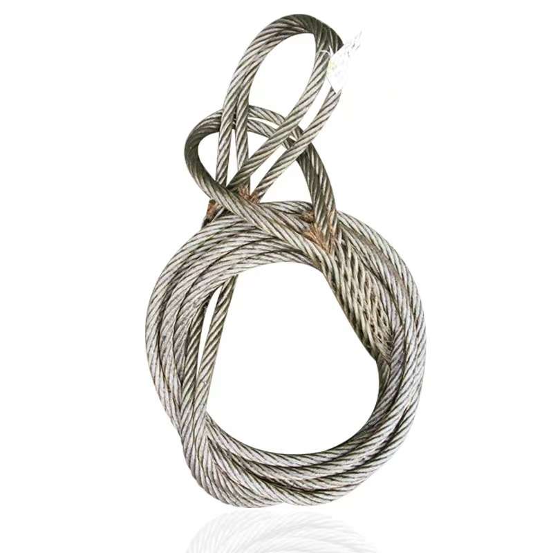 16mm18/20厘6/8米插编织双头30公分起重吊车装油光面软麻芯钢丝绳