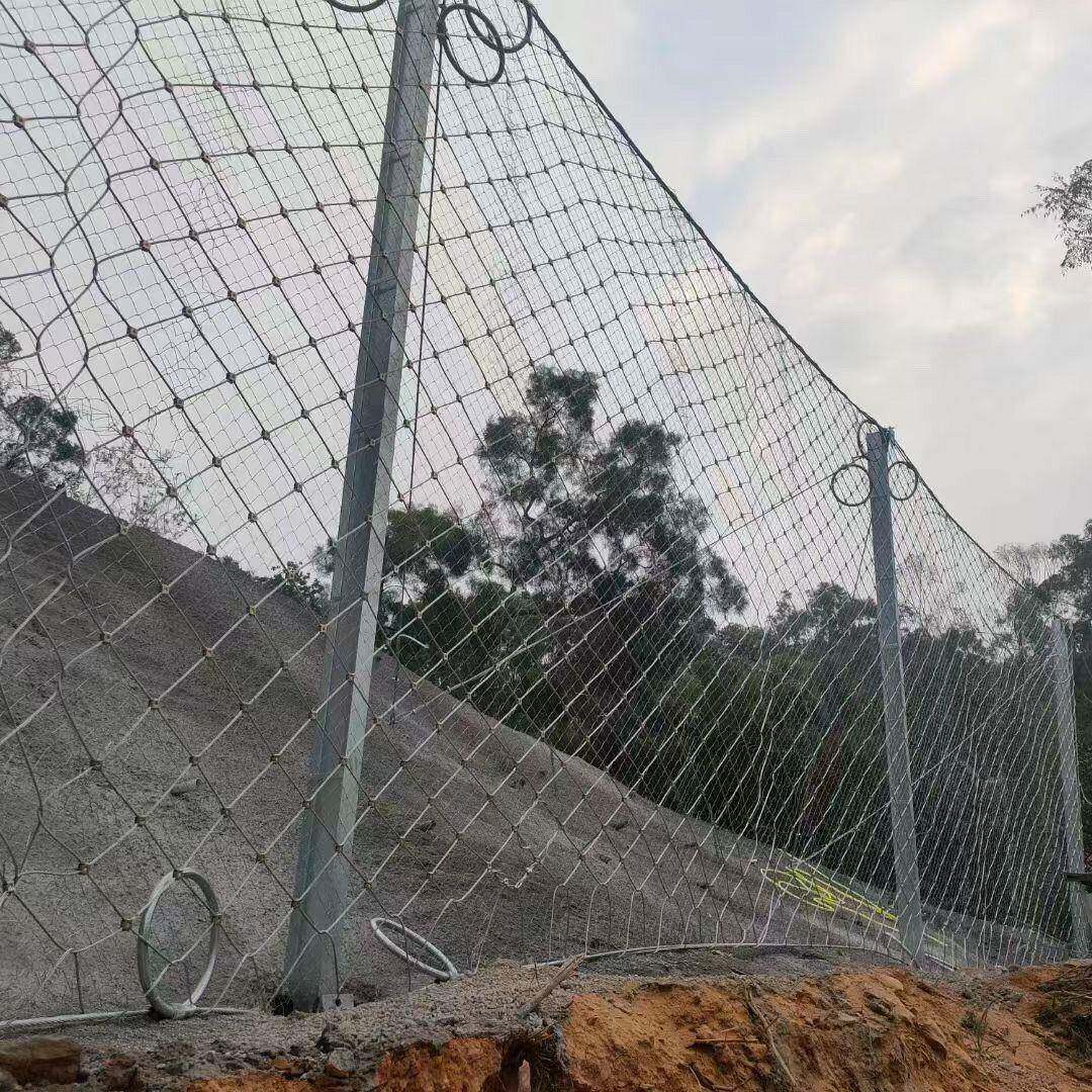 边坡防护网主动网被动网山坡防护网绞索网钢丝绳网防护网防落石网 - 实物图