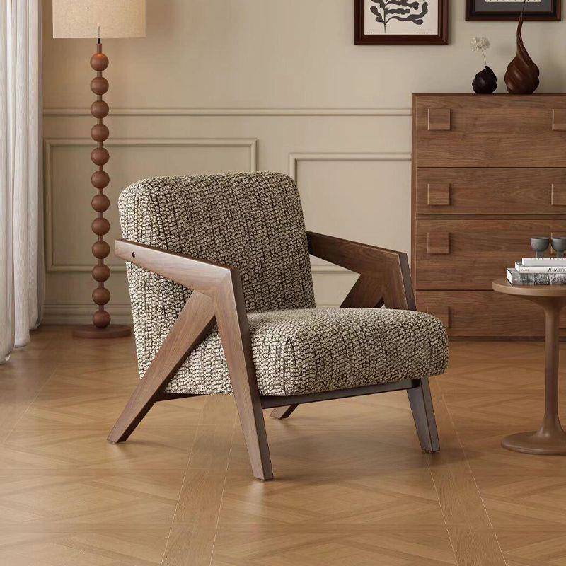 实木单人懒人沙发椅理查德法式中古风客厅阳台休闲餐桌椅沙发复古