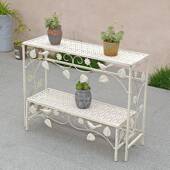 0A外铁艺花架阳户台单庭层落地式 置物架花A036园院多层阶多梯式 肉