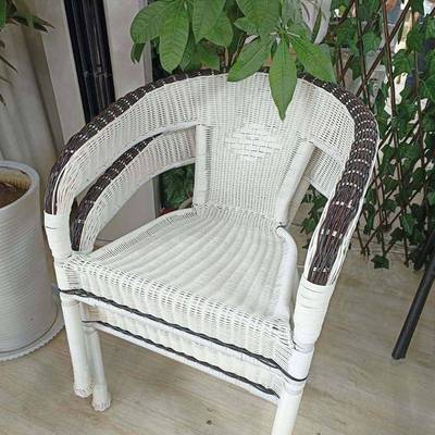 阳台藤椅17195户外编织子单休闲靠背椅椅桌椅三件套组椅合老人子