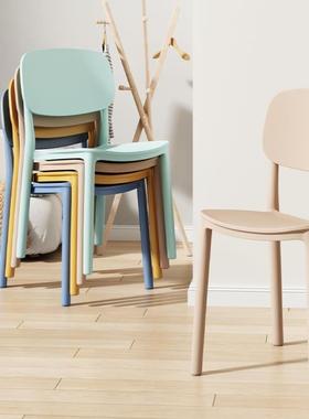 塑料椅子加厚家用靠椅子可叠商用厅加餐强XTG大排档休背放闲椅快