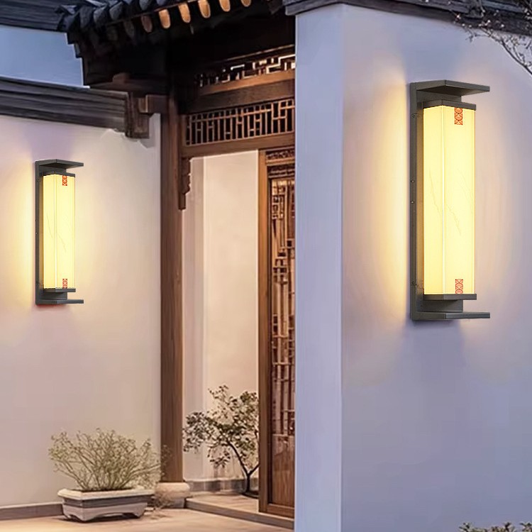 太阳能壁灯防水现代简约别墅大门两侧柱子灯室外墙壁灯户外庭院灯