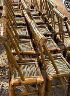 传制手工老餐式复古竹椅靠背统椅椅竹家用凳PIK子椅子中式竹编藤