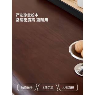 茶桌木椅组合客家用NHI简约厅大板茶台2桌025新款 阳台实泡茶子