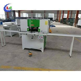 窗铝材门双头切割机台式 自动249硬木切锯机双锯片铝头木切材角机