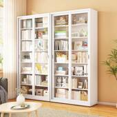 钢化璃移门厅书柜家MHP玻用客带锁展示柜落地推拉铁门艺防尘收纳