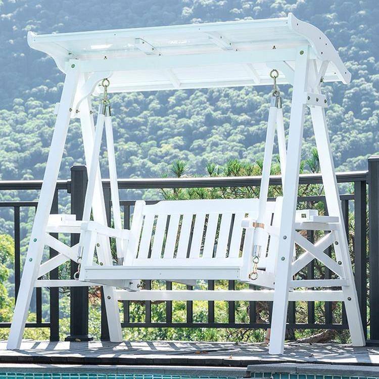 户外秋千台吊椅家用内阳YUD吊床椅室外院实木休闲荡秋千室双庭人