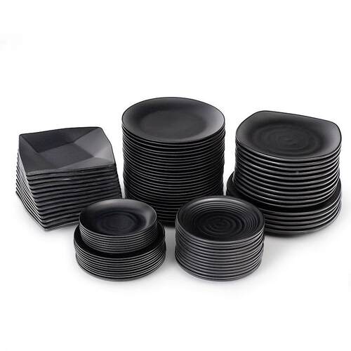 密胺餐具黑色子料餐盘骨碟烤肉碟圆盘酒盘吧塑商小吃碟子用TYW烧