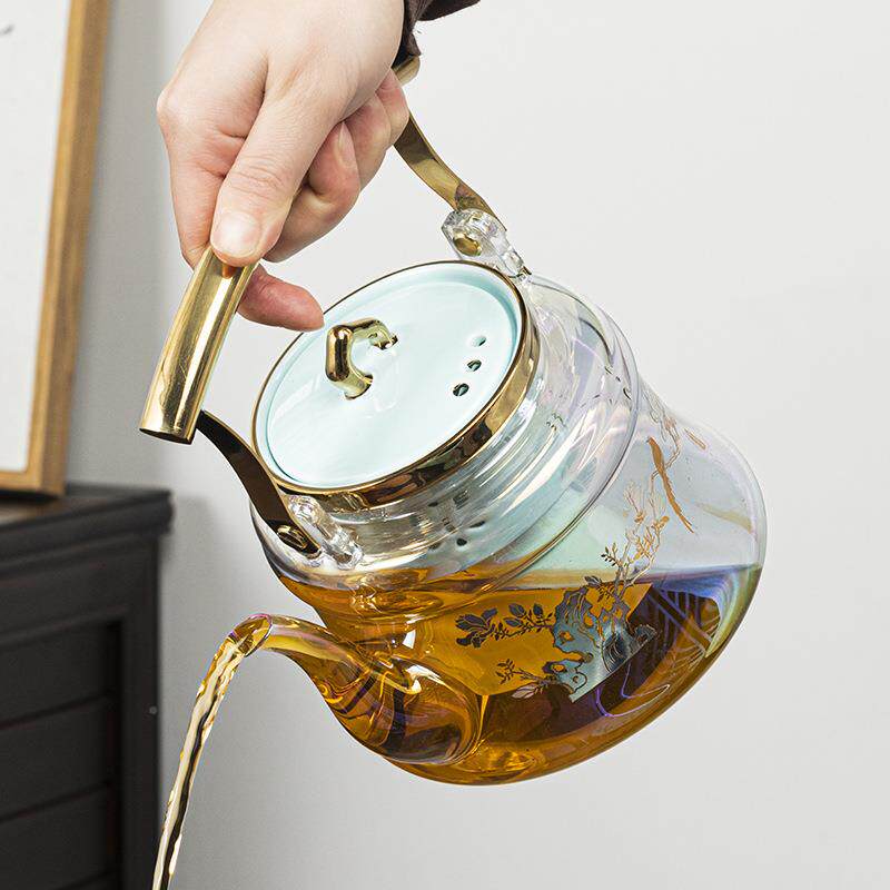 电ZG-63443陶煮茶器贝彩烧玻围炉蒸茶壶套装家炉用客厅烧璃水泡壶