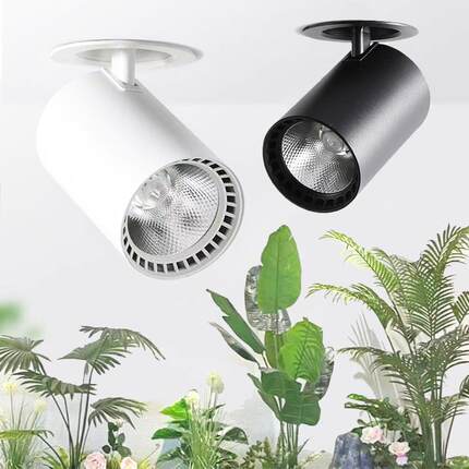 led式全物光谱仿太孔阳植补光灯嵌入开家用洞植物墙UCC发财树生长