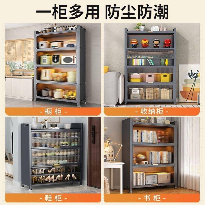 厨房置物防尘餐加边柜大容量收多纳储物厚架层多LIT功能微波炉翻