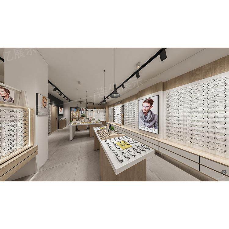 整店输眼店镜展靠墙出木制眼镜展示215柜带抽屉柜近视眼镜展示架
