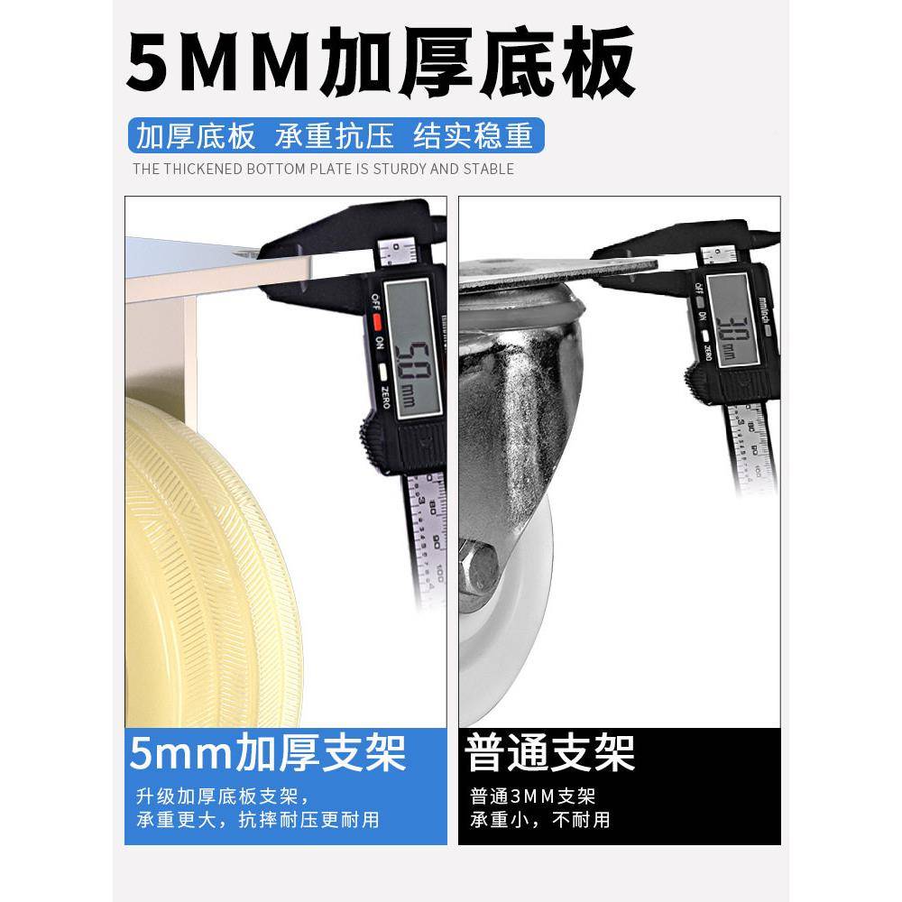 6寸业轮轮子重型4小推车板车拖车脚不静音耐工承重尼龙轮带轮车轱