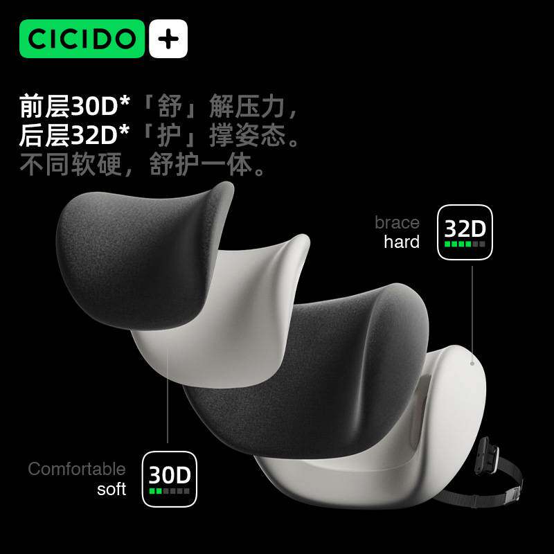 CICIDO【双层减压】头枕靠枕汽车用护颈枕座椅腰靠垫开车护腰枕头