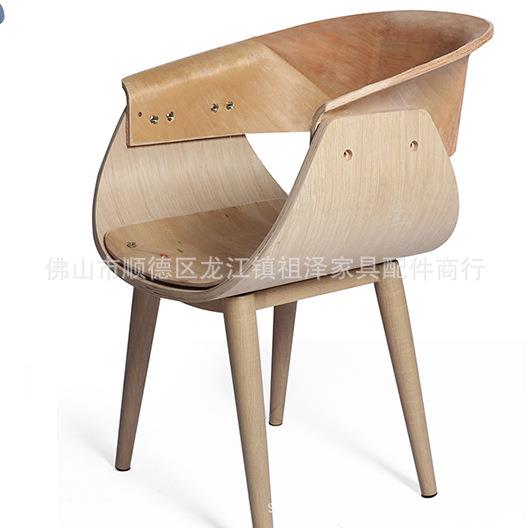 意式简约实餐椅家欧式木凳子台阳休闲无品牌/书用房写字靠背椅毛
