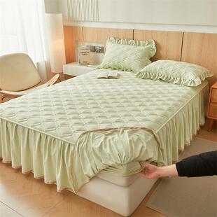 加高款A类二边床笠花裙合一1米5床罩2025新款可机洗床垫F9888759