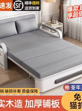 沙发床折叠网两用200025新款功客厅单人阳台多能床户型红款伸小缩