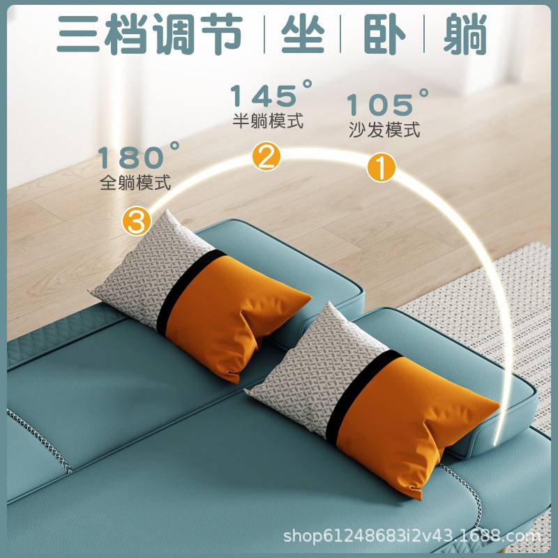 简易折叠沙发床两用小户型客厅多功能双三人免洗乳胶布艺懒人沙发