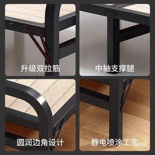 叠F2折叠床单人实实木床板家用成人简易ZIC床结折铁1床.2米小床双