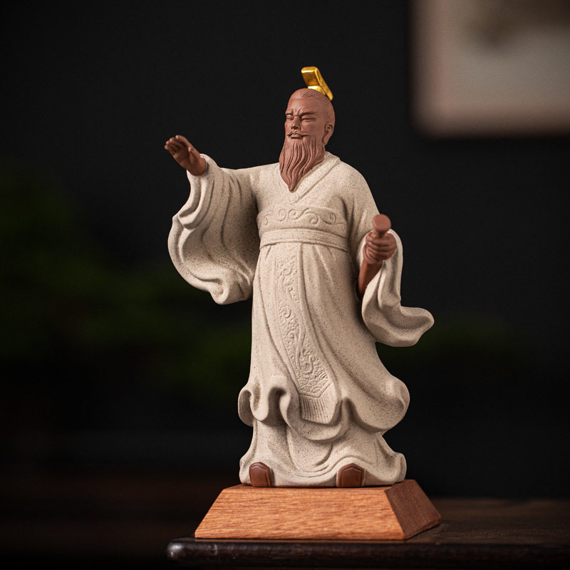 秦始皇摆件中式陶瓷雕像历史人物兵马俑纪念品家居办公室桌面摆设