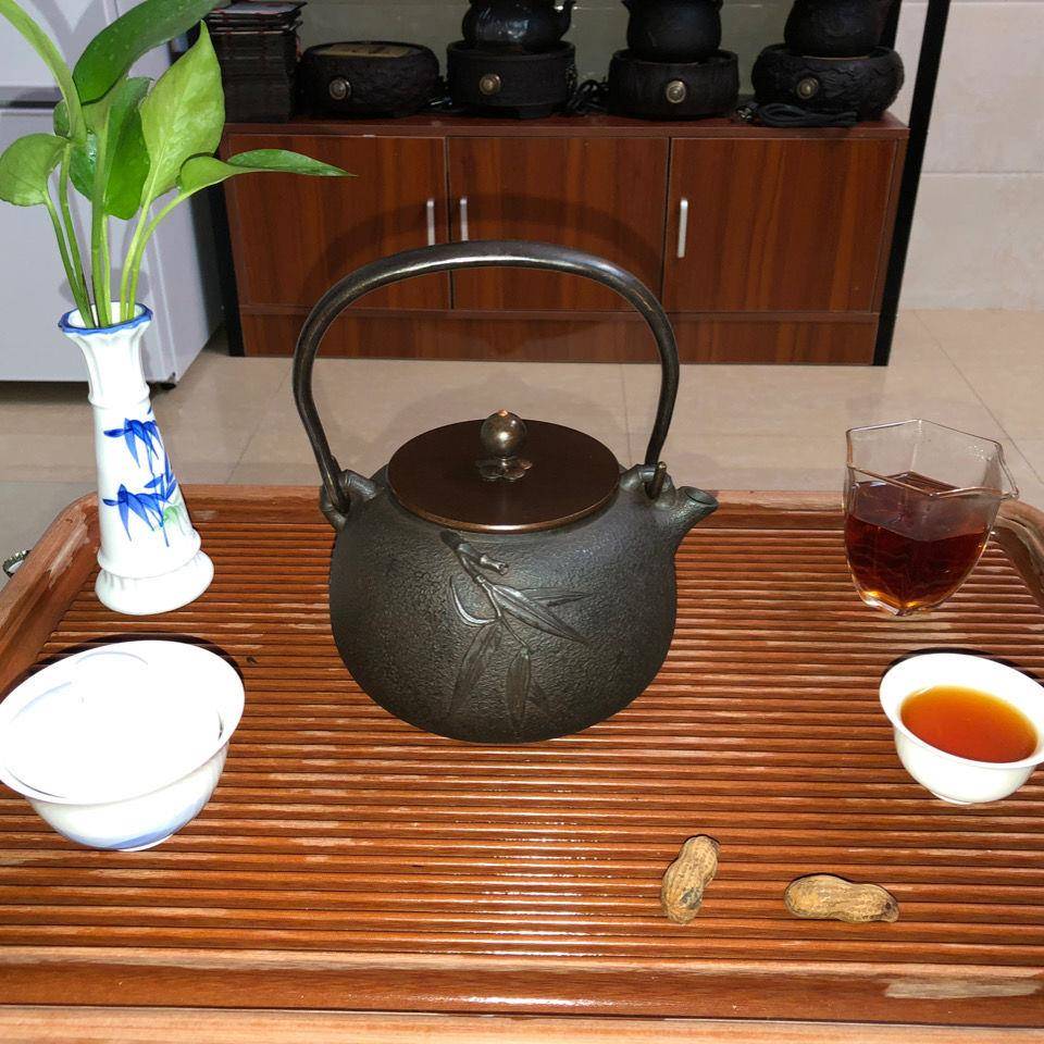 日铸铁茶壶家用砂烧水壶式茶道茶具原铁KRL铁无涂层手工老铁壶纯