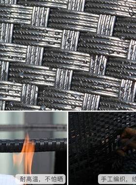 户椅墅外庭院意桌椅别露天藤阳台桌椅室外露台休闲花园创藤编6276