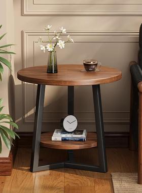 新中式圆形几茶几边客家用小户型边沙发几阳台小桌子茶HTY01边桌