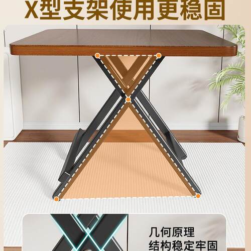 可折出叠吃餐桌F99ST66S家用小外户型小桌子简易圆桌租屋户便携摆
