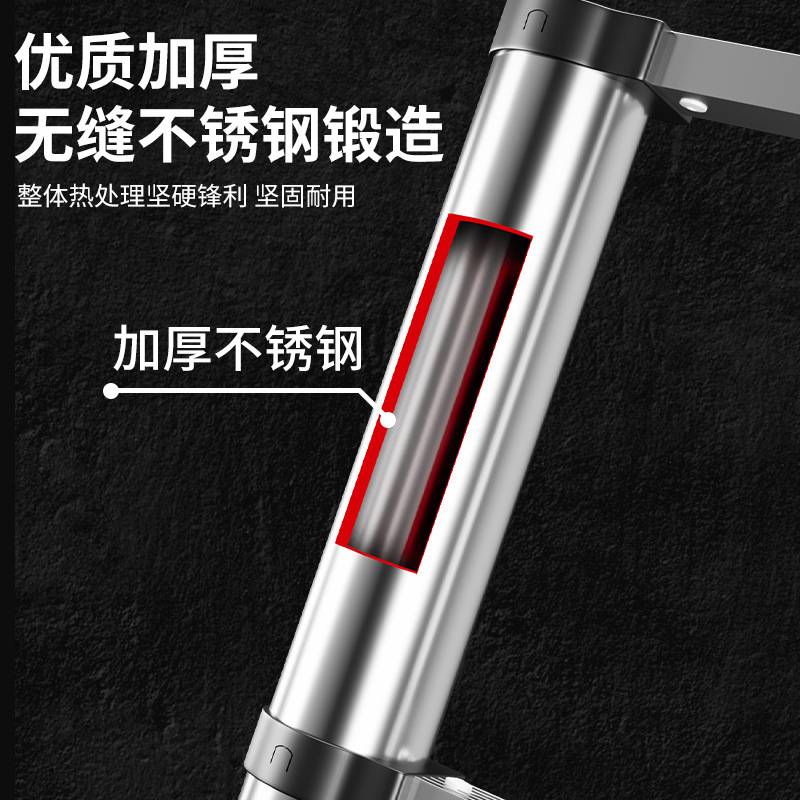 匠之诚不锈钢伸缩梯子多功能家用人字梯便携折叠梯竹节梯升降步梯图片