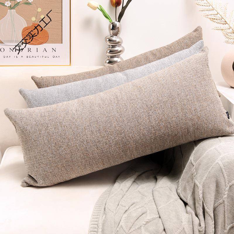 交交#840棉麻沙枕撑发腰枕长条抱枕加高头枕长方形靠腰部支靠靠垫