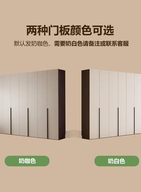 E2NZYP实木衣柜家卧用室现代简约颗粒板柜子八门大衣橱新款025F爆