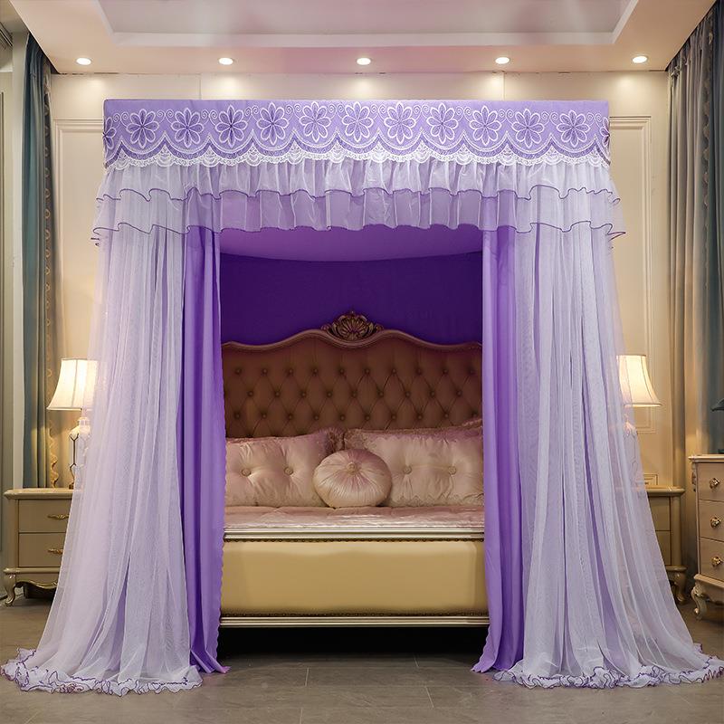 CB四季m款遮三开门不锈钢落地双层光CL05床帘1.用5m1.8家蚊帐床幔